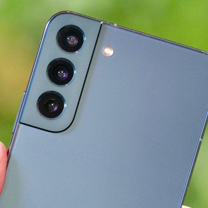 The Samsung Galaxy S22 Plus' camera module.