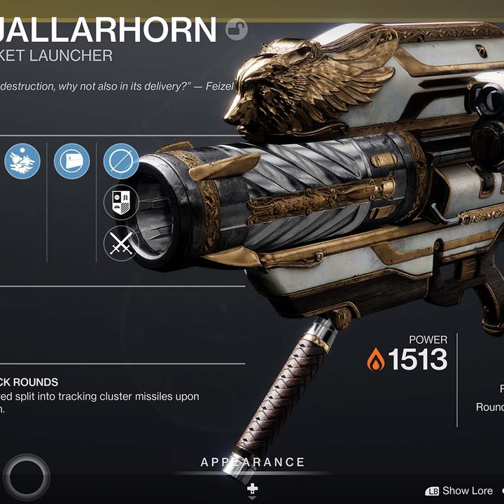 The inventory card for Gjallahorn in Destiny 2.