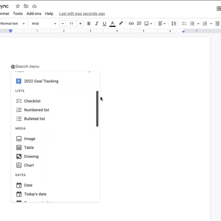 Google Smart Chips makes inserting files, referencing people, or attaching a document easier.