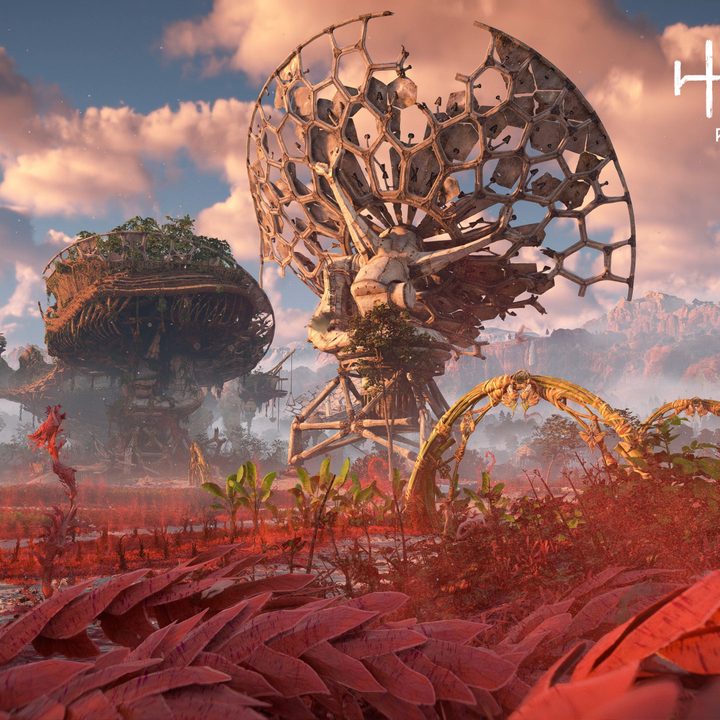 Nature reclaims a satellite in Horizon Forbidden West.