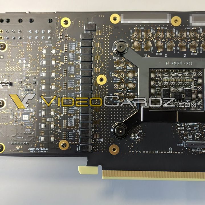 Leaked image of an Intel Arc Alchemist PCB.