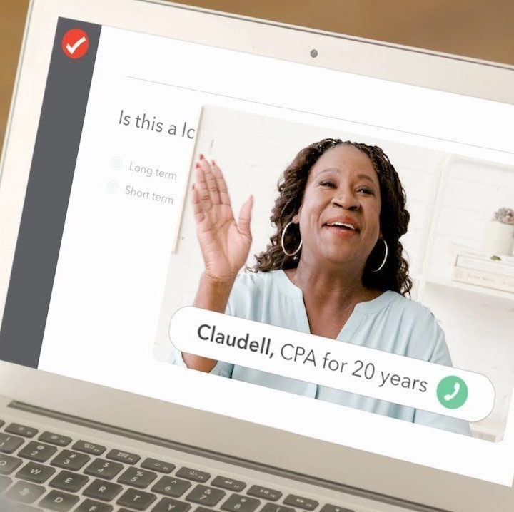 Intuit TurboTax Live tax expert on a virtual call.
