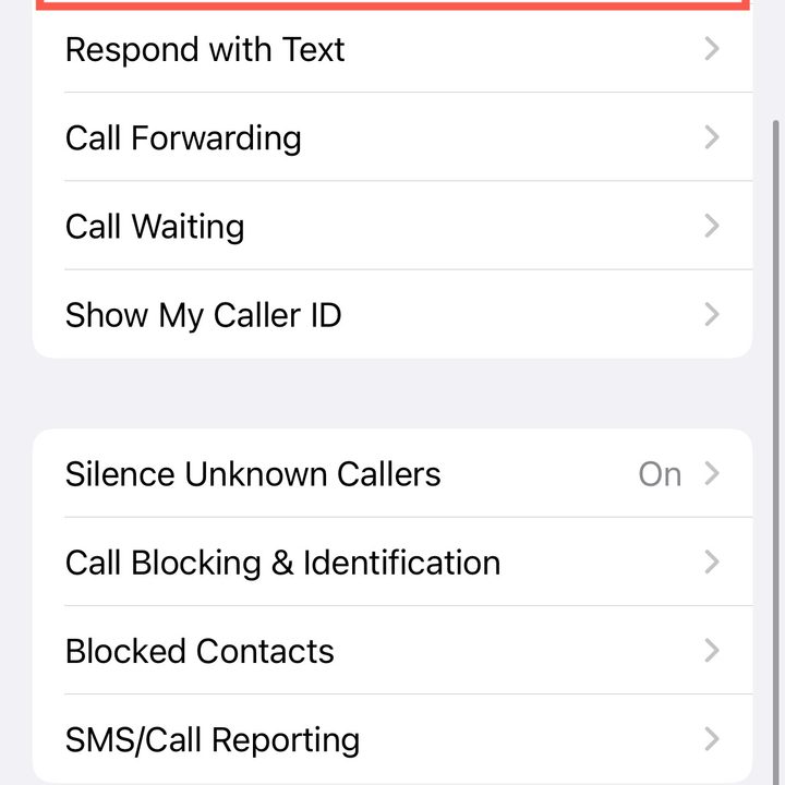 Setting for Allow Calls on Other Devices.