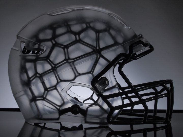 Kollide helmet frame showing interior mesh structure.