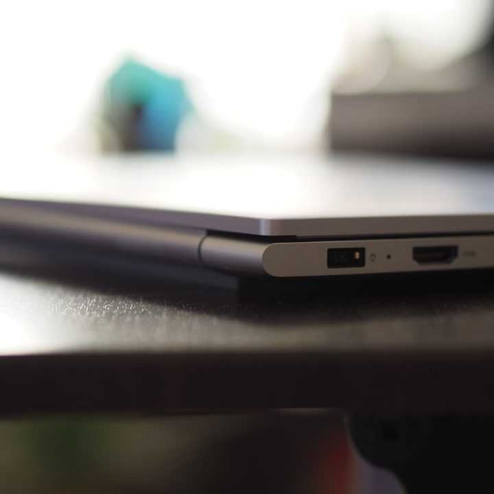 The corner edge of the Lenovo IdeaPad Slim 7 Pro.