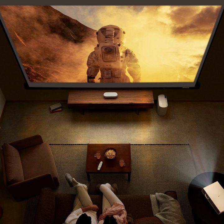 LG CineBeam HU710P 4K HDR projector.