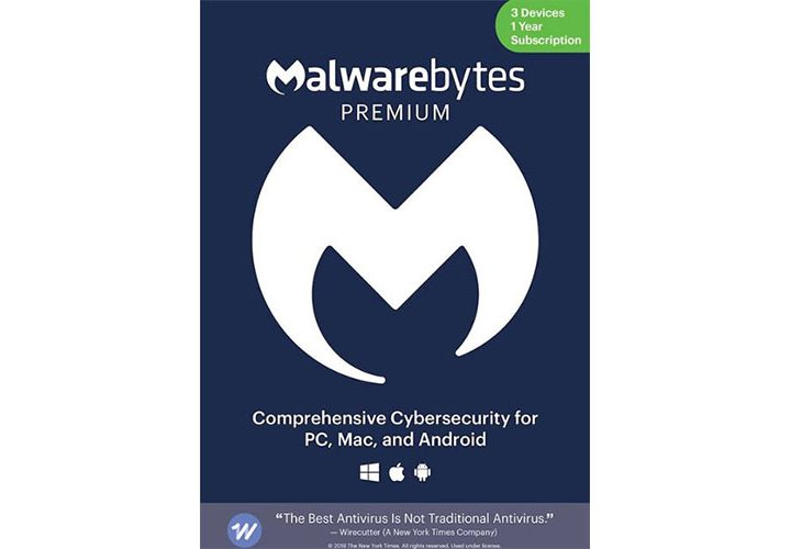 Malwarebytes box cover.