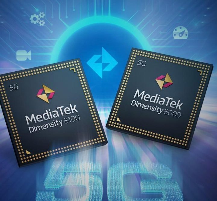 The MediaTek Dimensity 8000 chip.