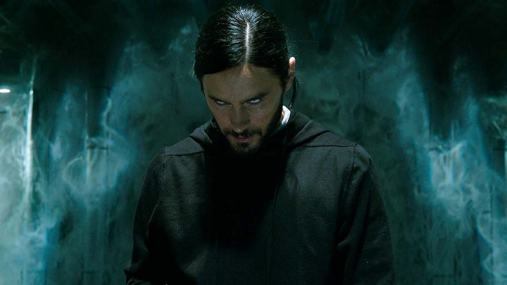 Michael Morbius looking down in Morbius.