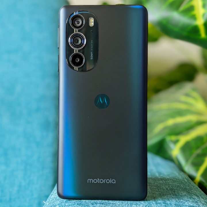 The Motorola Edge Plus (2022) boasts an attractive camera array.