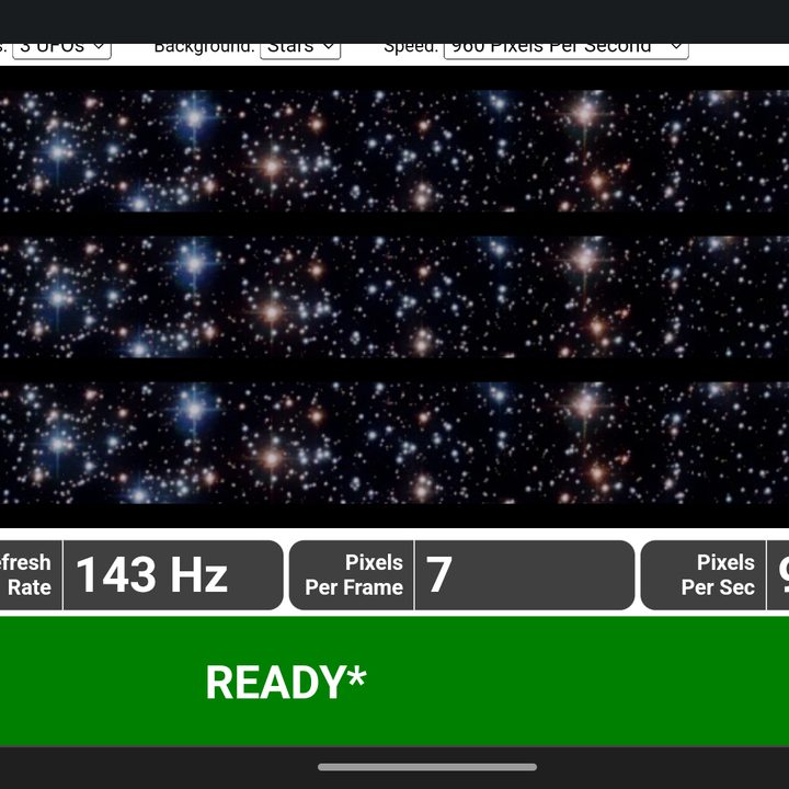 Motorola Edge Plus 2022 refresh rate test.
