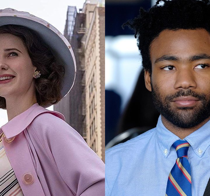 Rachel Brosnahan and Donald Glover.