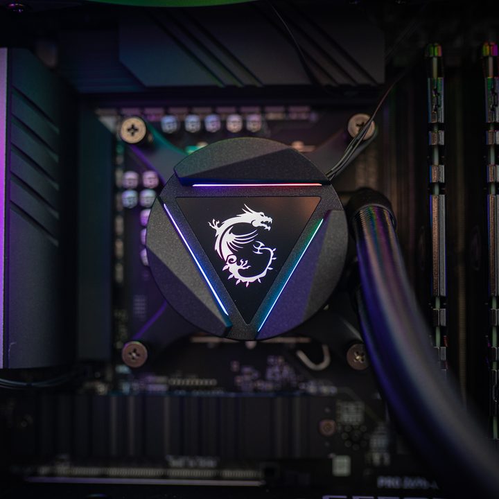 The CPU block on the MSI Aegis RS 12.