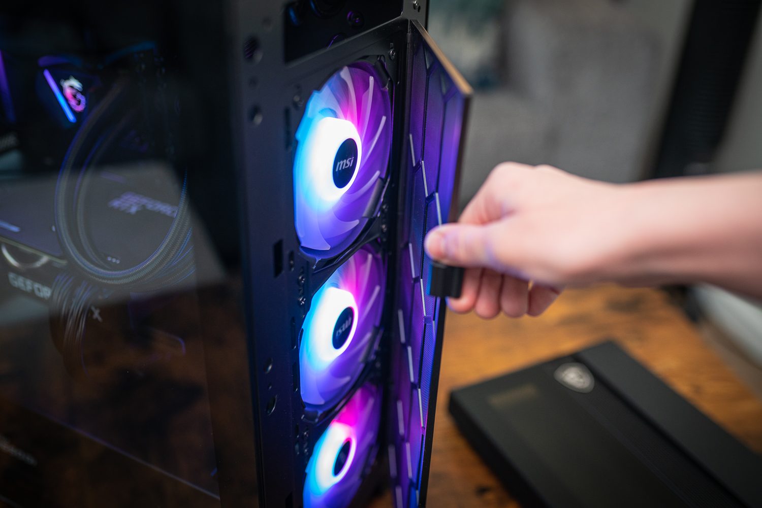 Dust filter on the MSI Aegis RS 12.