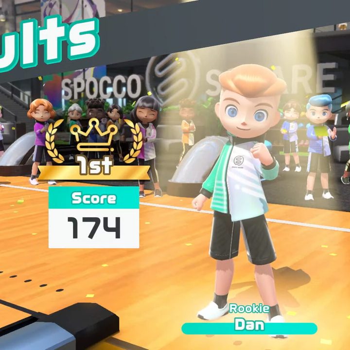 A bowler takes the top spot in Nintendo Switch Sports bowling.