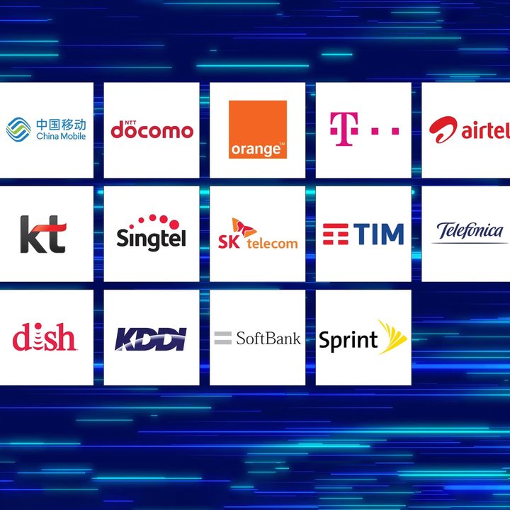 Graphic of carriers participating in the O-RAN Alliance.