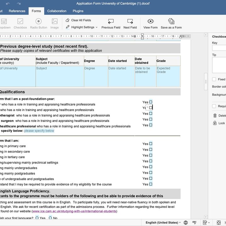 OnlyOffice in use to edit documents.
