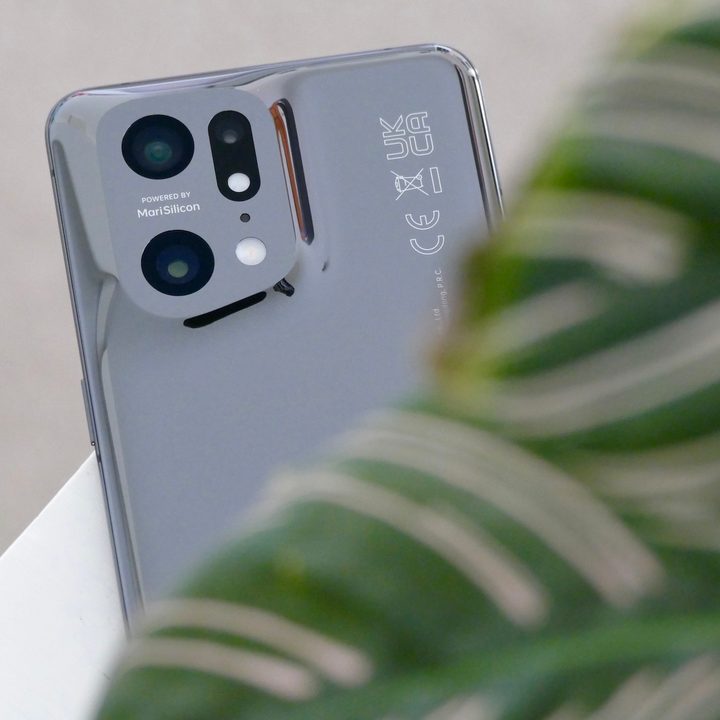 The Oppo Find X5 Pro's camera module.