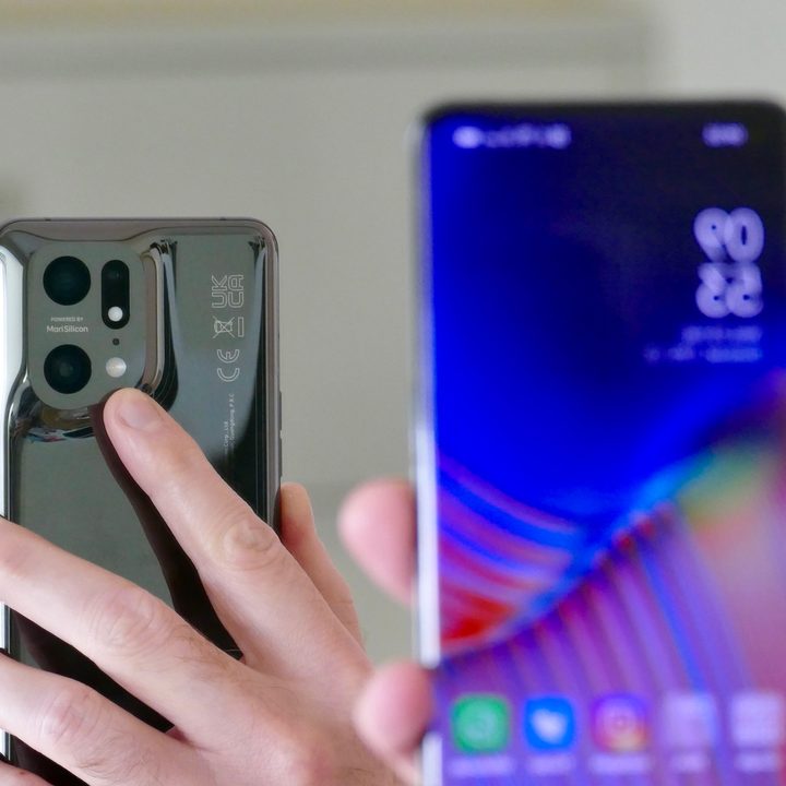 The Oppo Find X5 Pro's curved camera module helps with in-hand comfort.