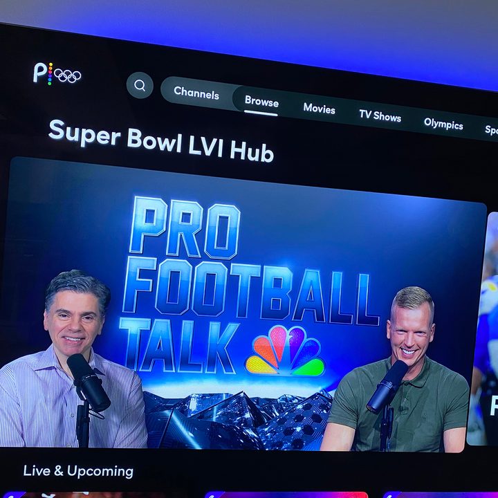 Super Bowl hub on Peacock.