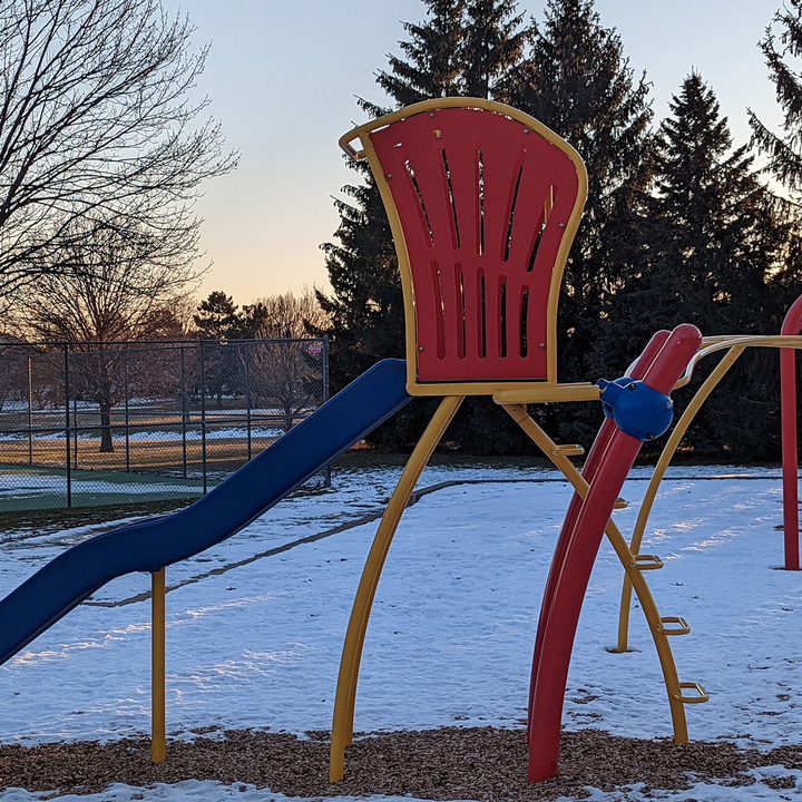 This is a sample photo of a playground at 2X zoom from the Pixel 6.