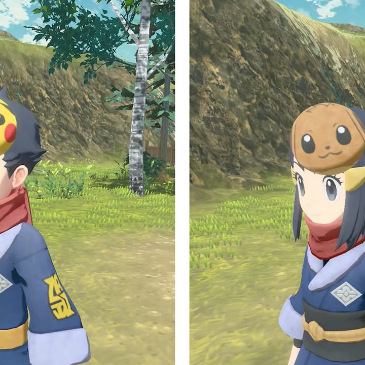 A pikachu and eevee mask.