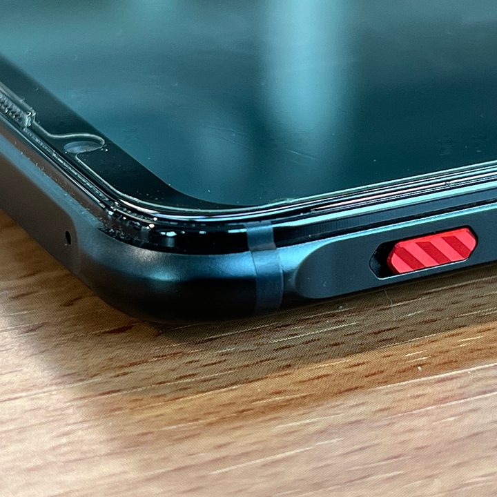 The Red Magic 7 has a red-accented switch to launch gaming mode.