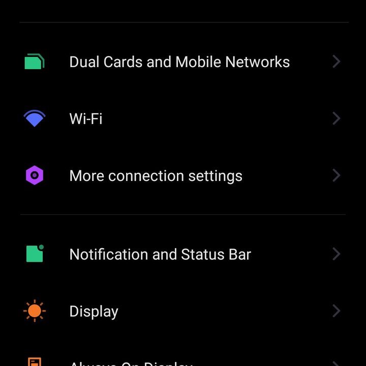 This is a screenshot of the RedMagic 7 notification shade.This is a screenshot of the RedMagic 7 settings