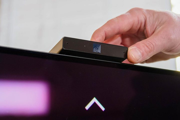 A Sony Bravia Cam being installed on the Sony A95K