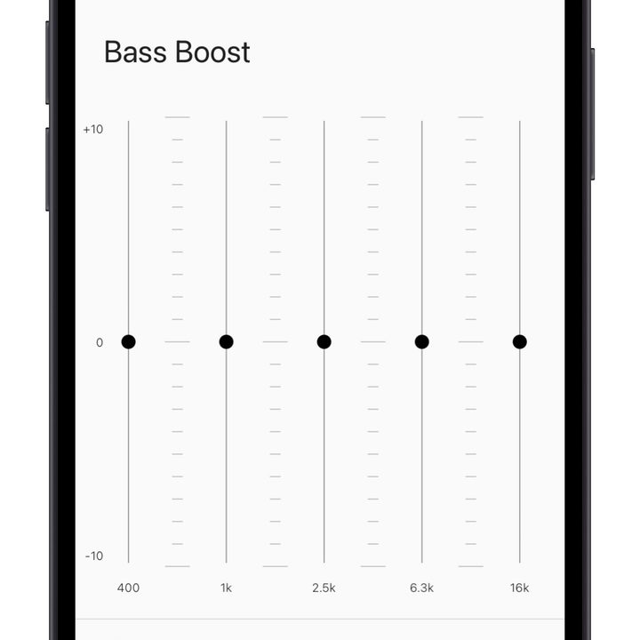 Sony Headphones app settings screen.