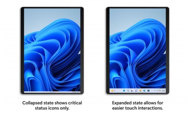 Microsoft's tablet optimization feature is included in a developer preview of Windows 11.
