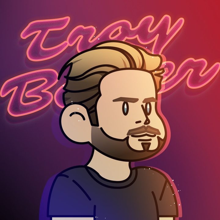Troy Baker posted this drawing of himself alongside his controversial Voiceverse NFT announcement.