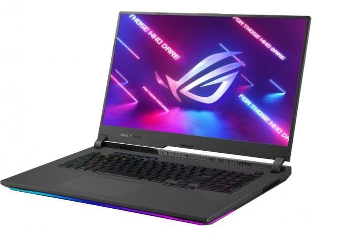 A new Asus ROG laptop on a white background.
