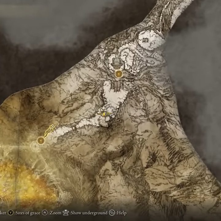 Map of the mountain area.