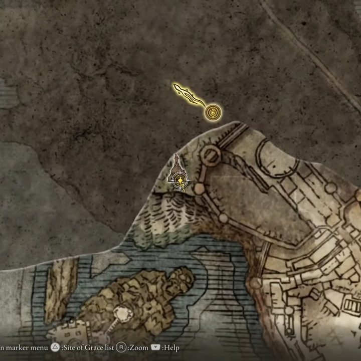 A map in Elden Ring.