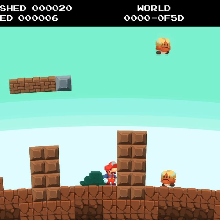 Mario on a circular world.