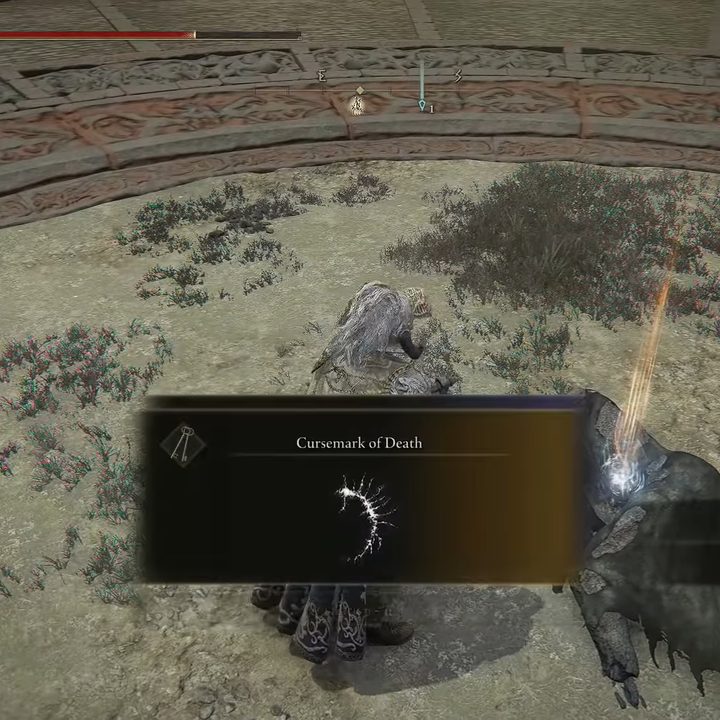 Picking up a curesmark from a corpse.