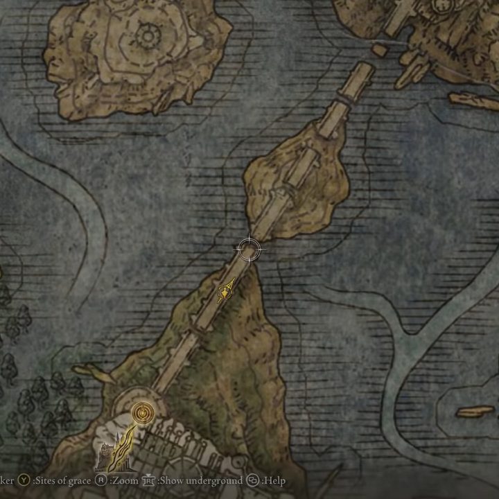 A map of a broken bridge.