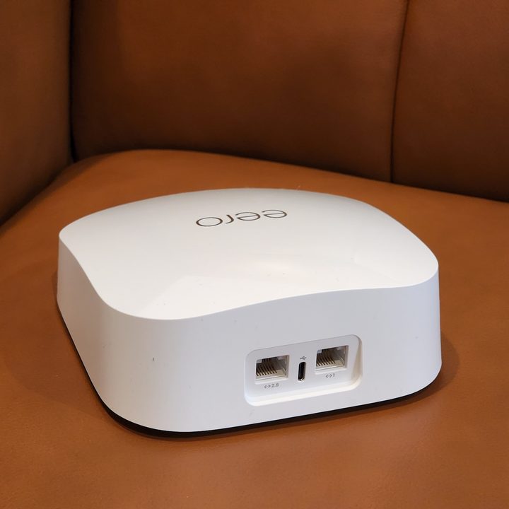 Eero Pro 6E nodes and routers all have two rear Ethernet ports for wired connectivity.