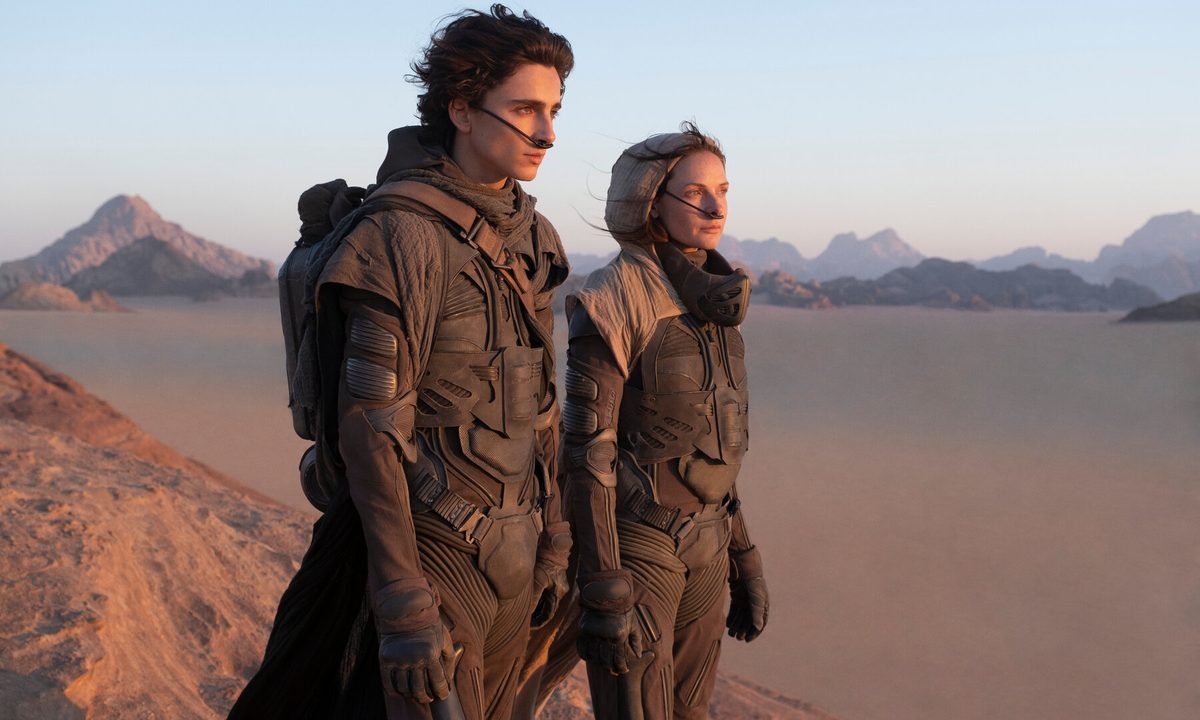Timothee Chalamet and Rebecca Ferguson in "Dune."