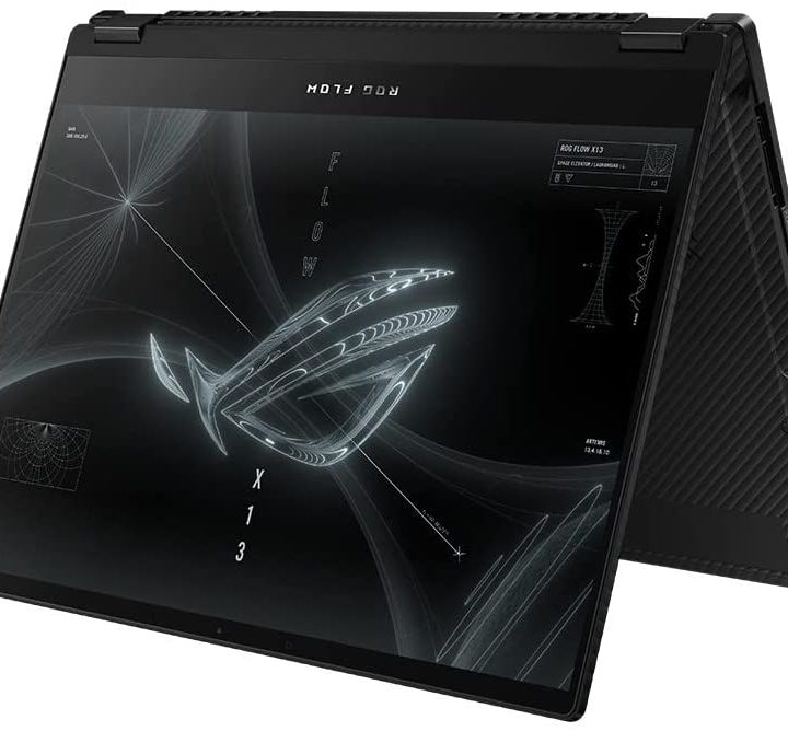 The Asus ROG Flow X13 gaming notebook on a white background.