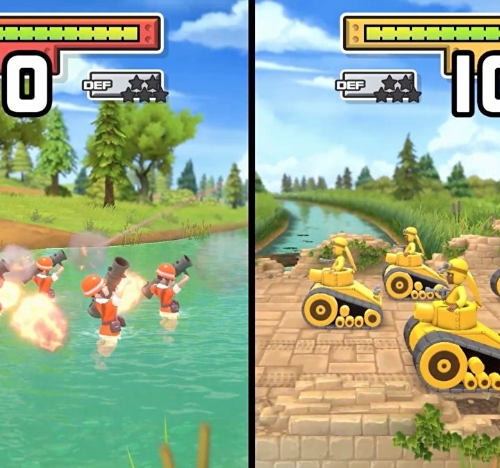 Units fight in Advance Wars 1+2: Reboot Camp.