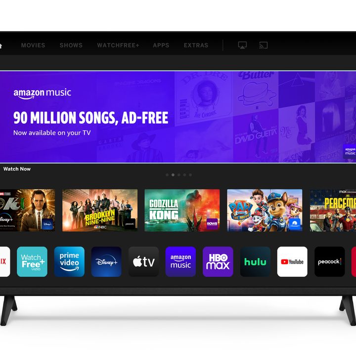 The Amazon Music App on a Vizio TV.