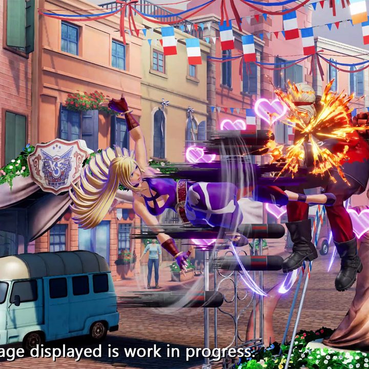 B. Jenet doing her kick super attack in King of Fighters XV.