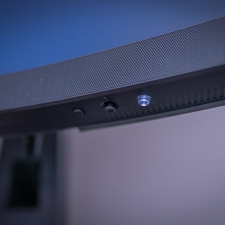 Controls on the BenQ EX3410R gaming monitor.