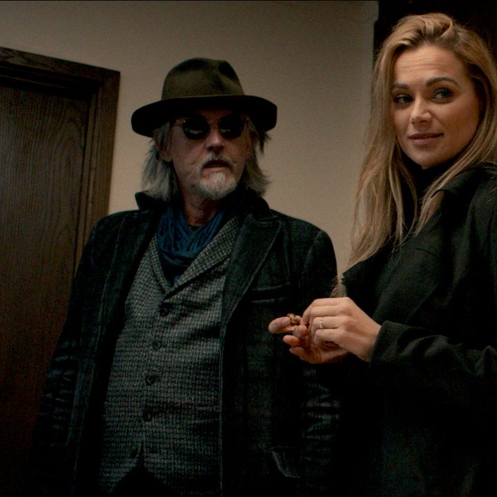 Tommy Flanagan and Christina Ochoa stand together in a scene from Boon.