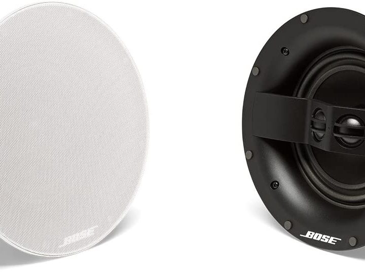 Bose ceiling speaker front and back.