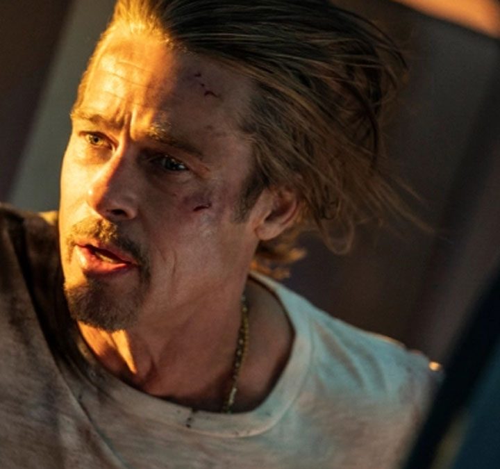 Brad Pitt in Bullet Train.
