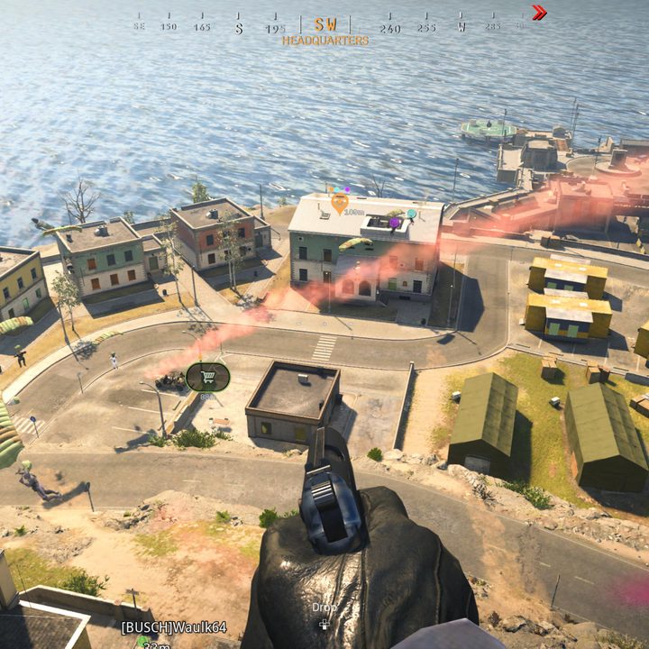 Standing on the sniper tower in Call of Duty: Warzone.