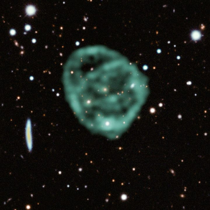 An odd radio circles (ORC) captured by the MeerKAT radio telescope in South Africa.